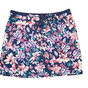 Floral Skirt Skort Size 14 Elastic Waist, Shorts Under Skirt, So Cute!